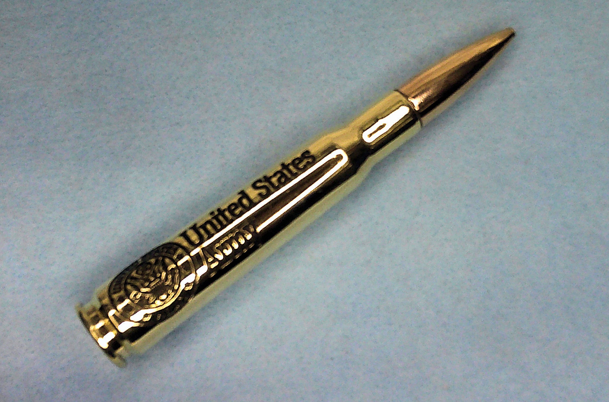 50 Caliber BMG Bottle Opener – Engraved Military Service Design – Recycled from Genuine Military Surplus Brass