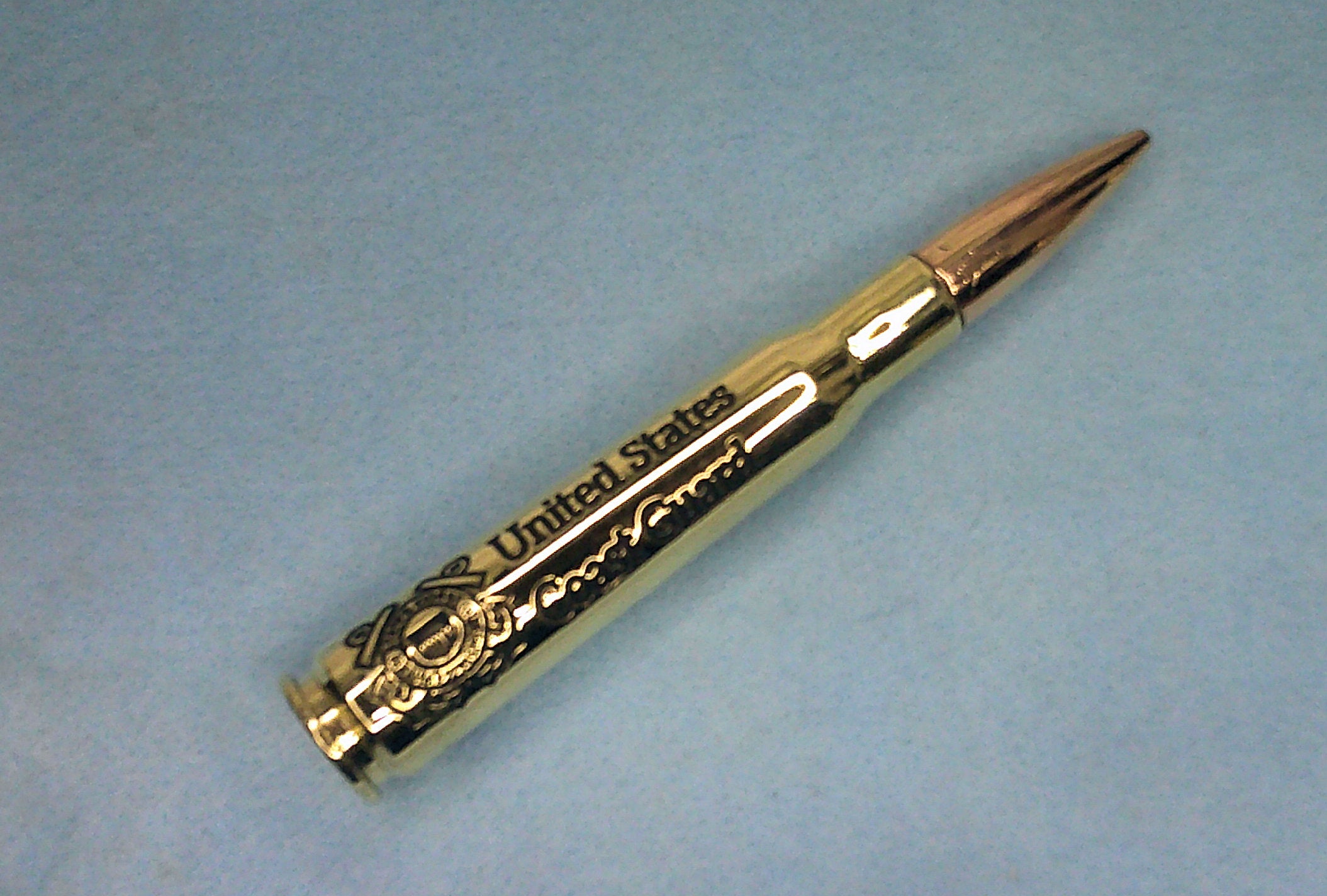 50 Caliber BMG Bottle Opener – Engraved Military Service Design – Recycled from Genuine Military Surplus Brass