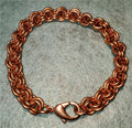 Recycled Copper Chainmail Bracelet: Therapeutic Copper Jewelry- 12g- 2by2 6mm Links