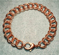 Pure Copper Therapeutic 1/2 Persian Bracelet Textured 9.5mm Links- Handmade in the USA