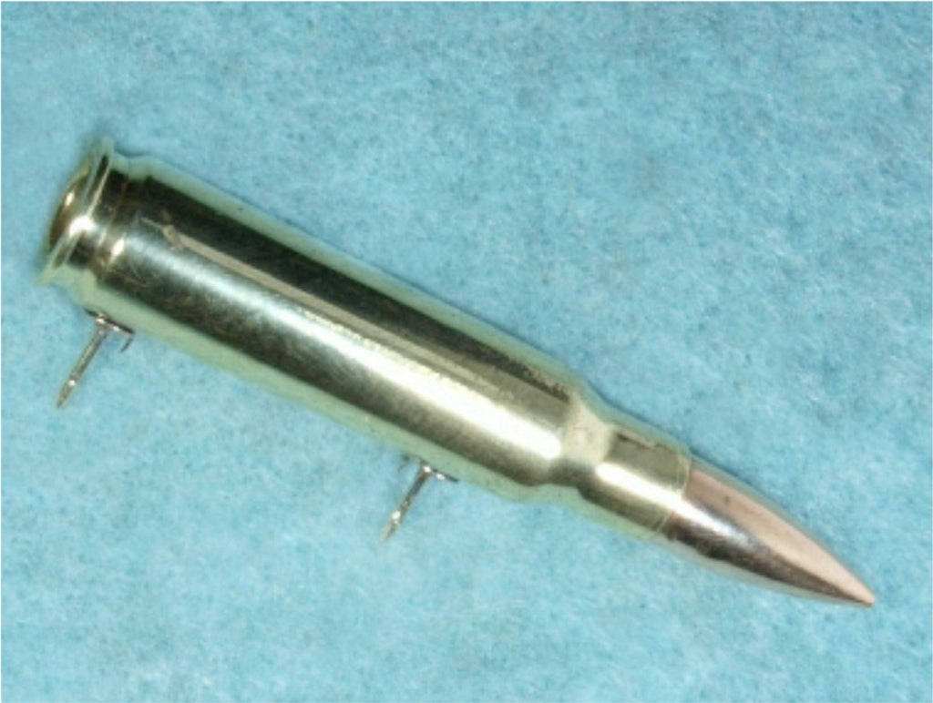 308 Winchester Bullet Pin On Boutonnière Lapel Flower Vase