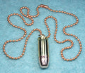 Personalized- 40 Caliber Smith & Wesson Bullet Funeral Ashes Keepsake Urn Necklace
