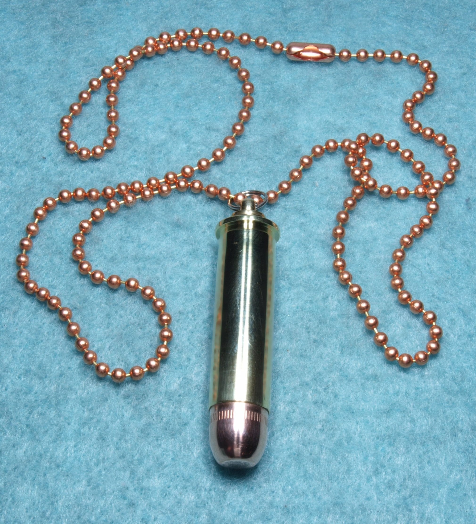Personalized- 357 Magnum Bullet Funeral Ashes Keepsake Urn Necklace