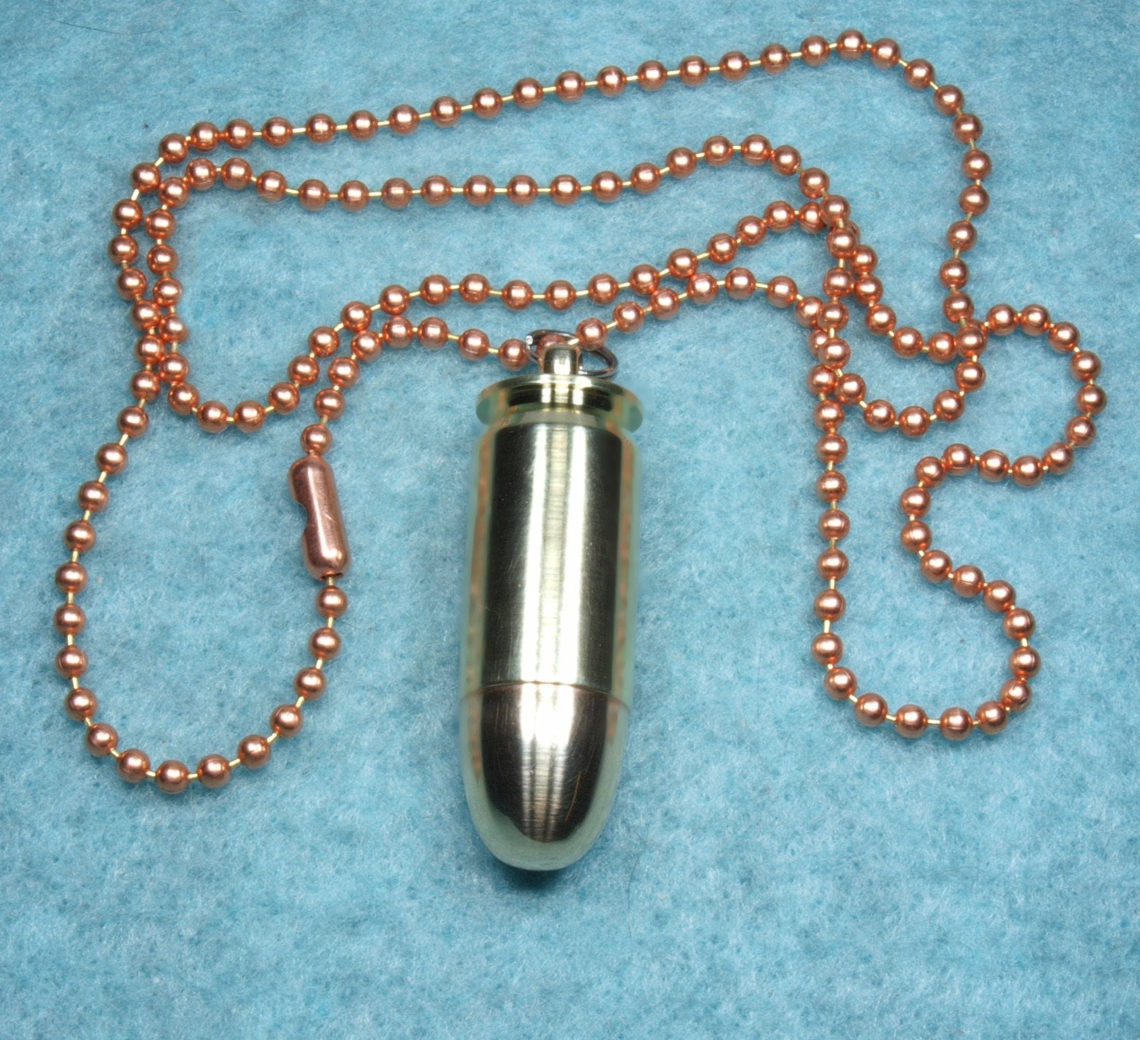 Personalized- 45 Automatic Colt Pistol Bullet Secret Compartment Keepsake Urn Necklace