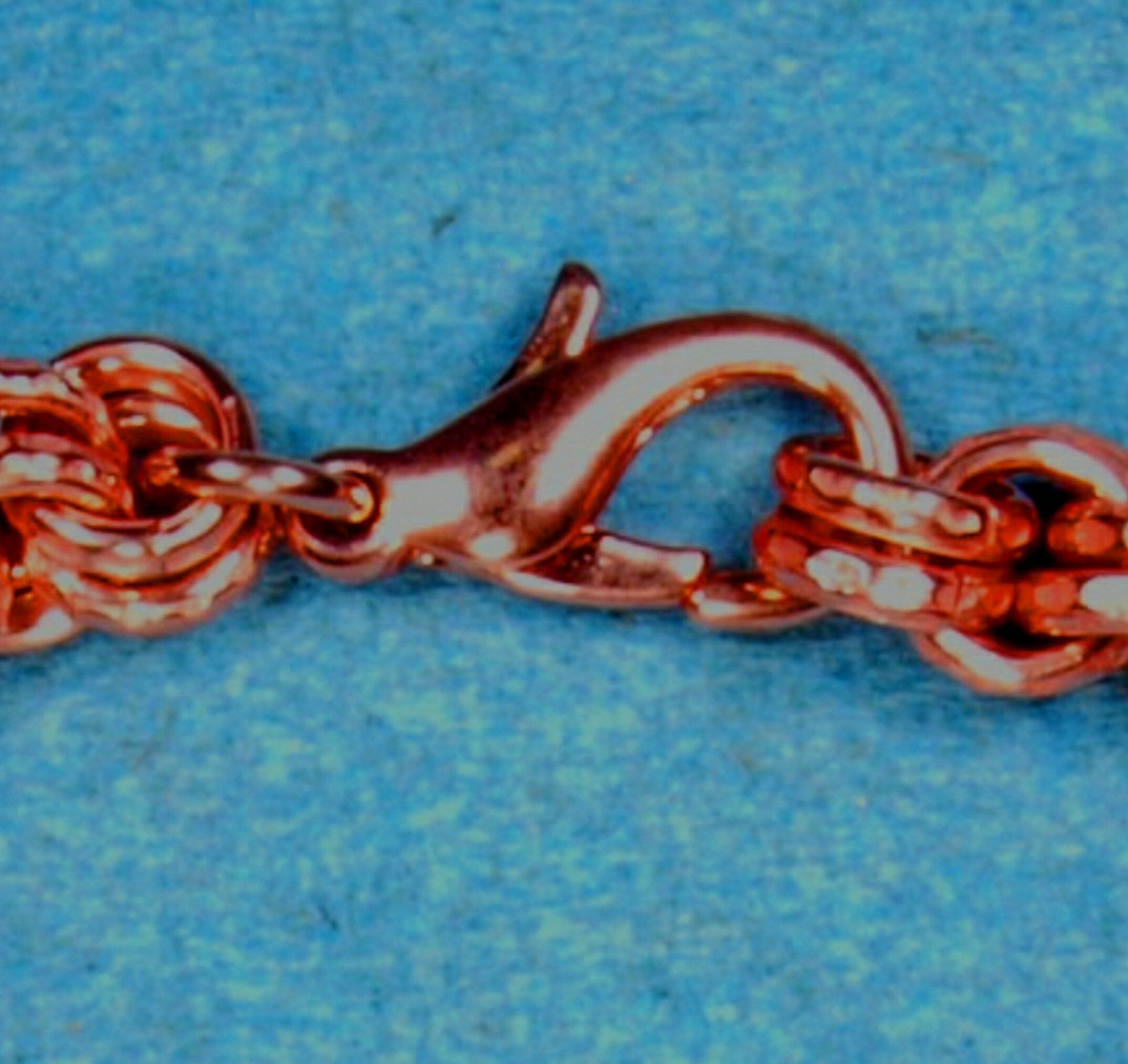 Recycled Copper Chainmail Bracelet/Anklet: 2in2 14g x 5mmTextured Copper Rings