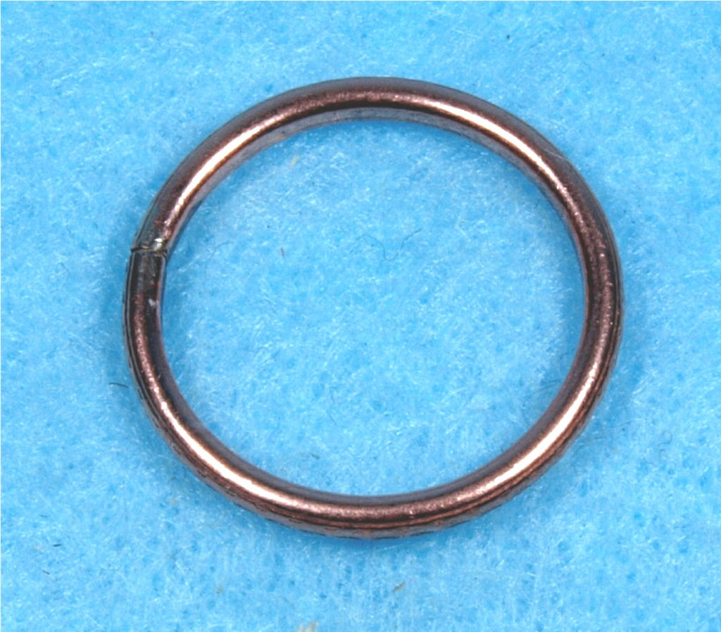 Recycle Copper 12 Gauge Wire Bead Textured Ring