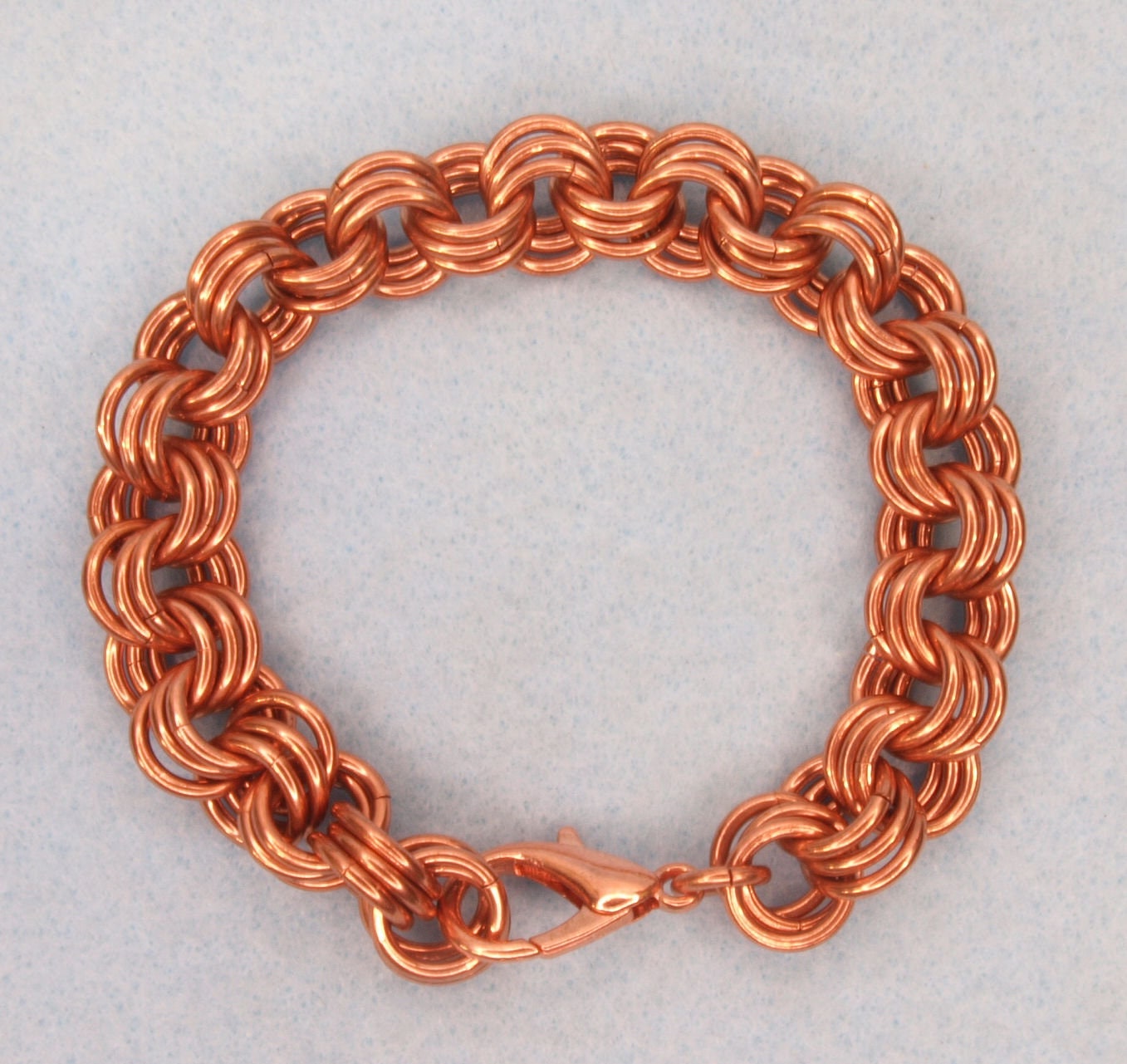 Men's- 3 in 3 Therapeutic Bracelet- 14g 6.5mm Recycled Copper Rings