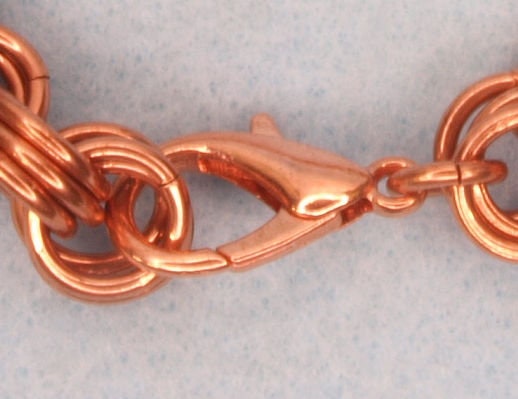 Men's- 3 in 3 Therapeutic Bracelet- 14g 6.5mm Recycled Copper Rings