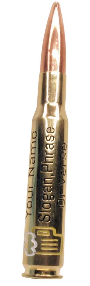 50 Caliber Browning Machine Gun Custom Engraved Bottle Opener Recycled from Military Surplus