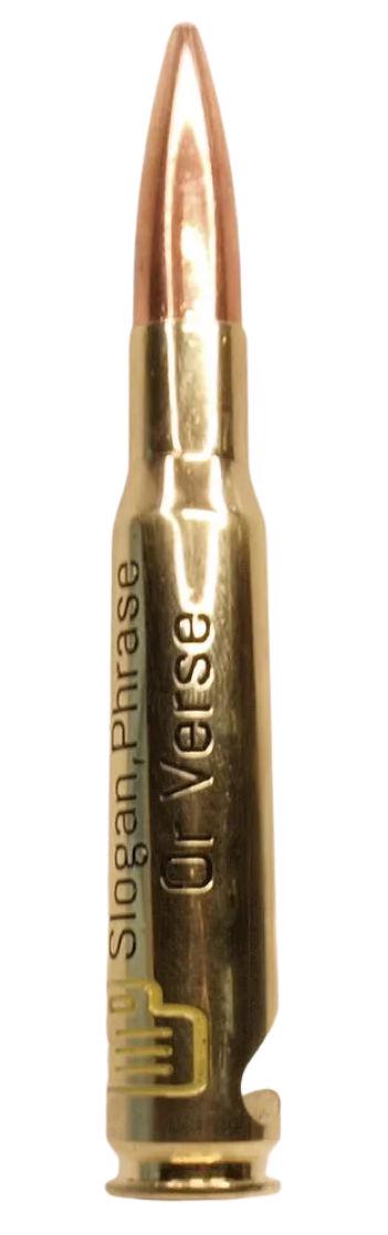 50 Caliber Browning Machine Gun Custom Engraved Bottle Opener Recycled from Military Surplus
