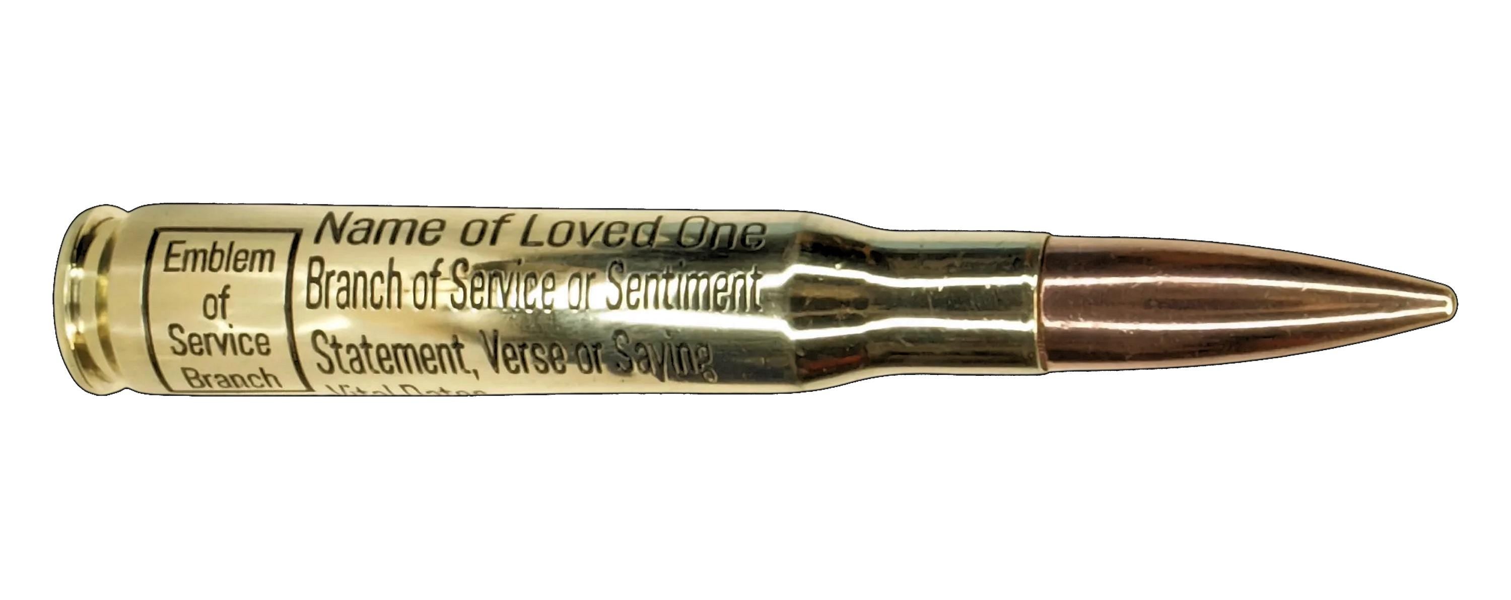 50BMG Funeral Ashes Urn – Personalized Bullet Casing Keepsake