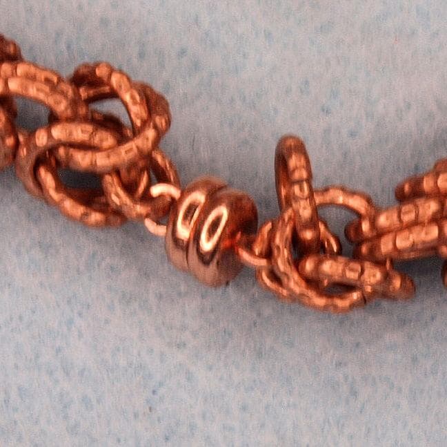 Handmade Pure Copper Byzantine Bracelet: Therapeutic Magnet Clasp
