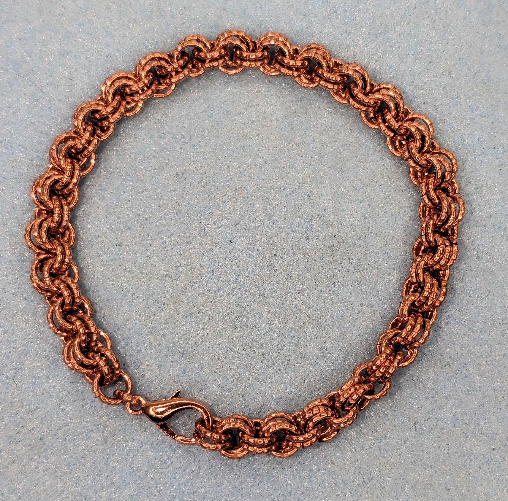 2 in 3 Therapeutic Bracelet- 16g 5mm Textured Recycled Copper Rings