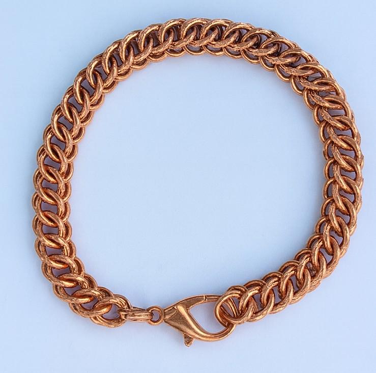 Pure Copper Therapeutic 1/2 Persian Bracelet 6.5mm Links- Handmade in the USA