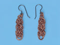 Recycled Copper Byzantine Weave Dangle Earrings
