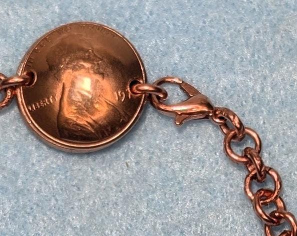 Double Dome Penny Bracelet: 18g Textured- Choose your Date