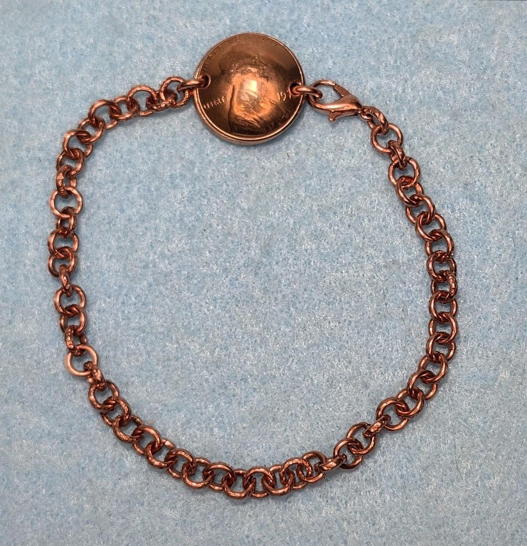 Double Dome Penny Bracelet: 18g Textured- Choose your Date