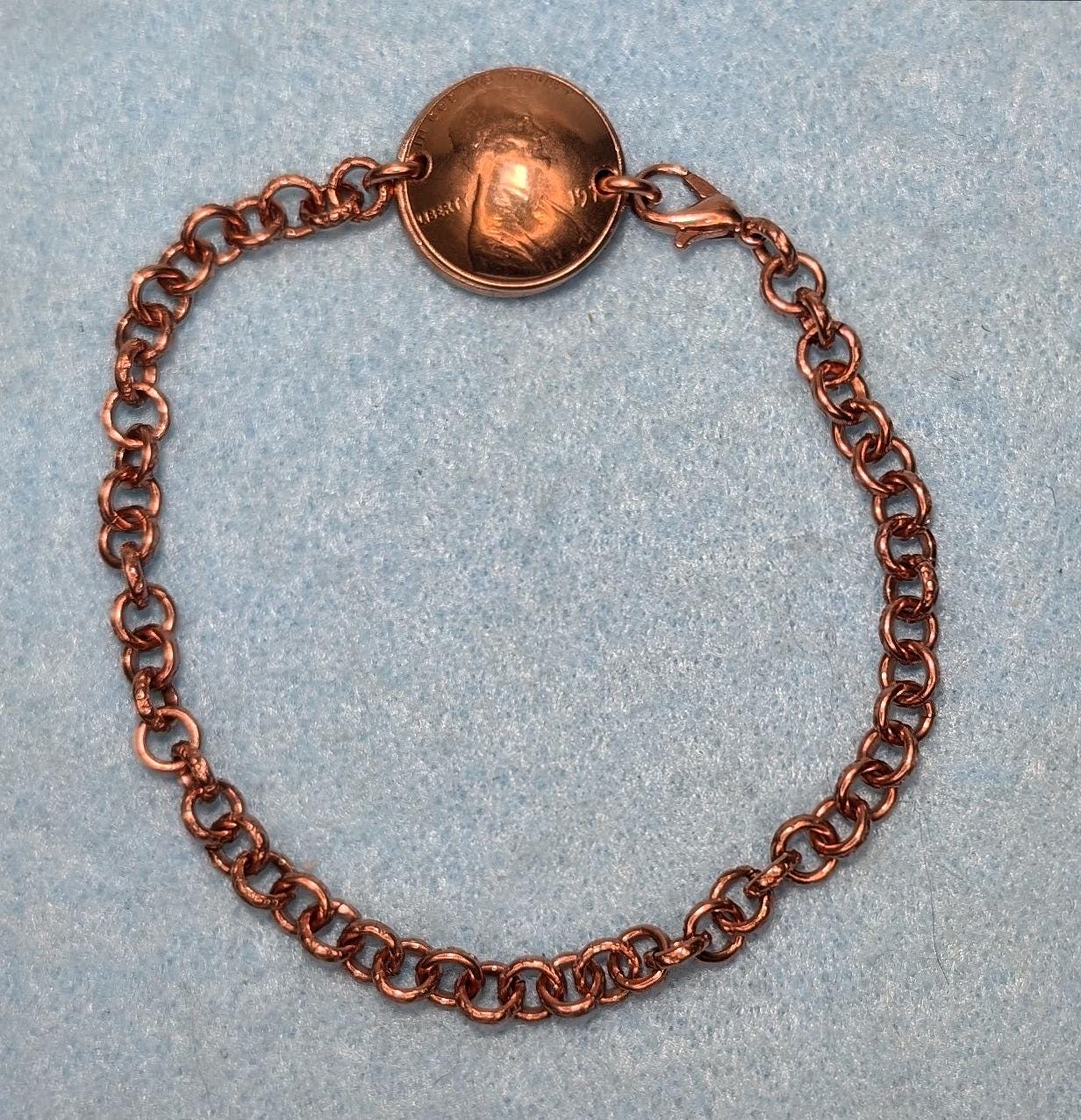 Double Dome Penny Bracelet: 18g Textured- Choose your Date